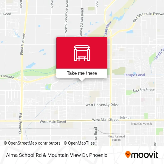 Alma School Rd & Mountain View Dr map