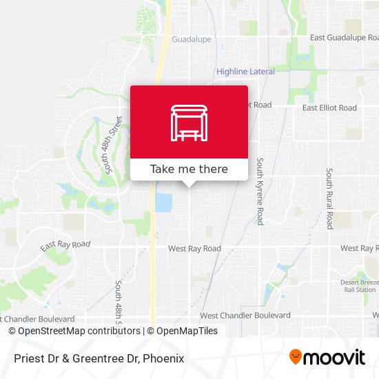 Priest Dr & Greentree Dr map