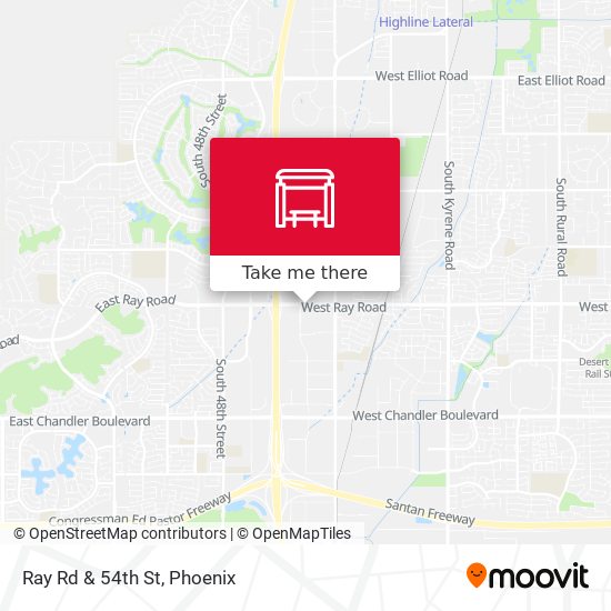 Ray Rd & 54th St map