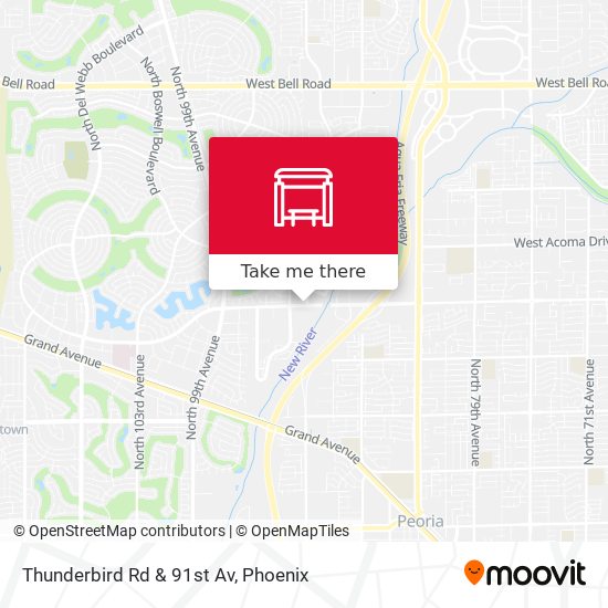 Mapa de Thunderbird Rd & 91st Av