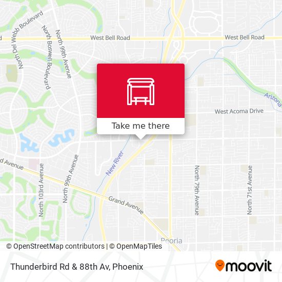 Mapa de Thunderbird Rd & 88th Av