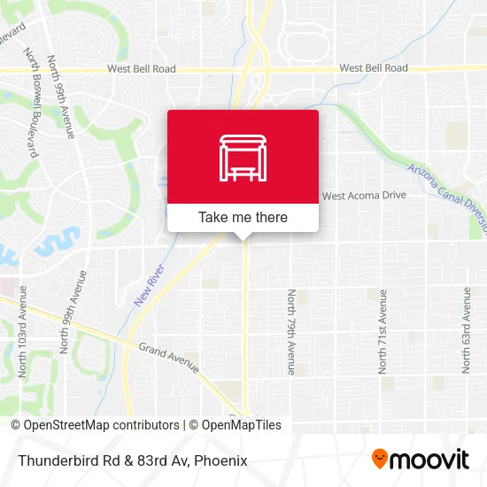 Mapa de Thunderbird Rd & 83rd Av
