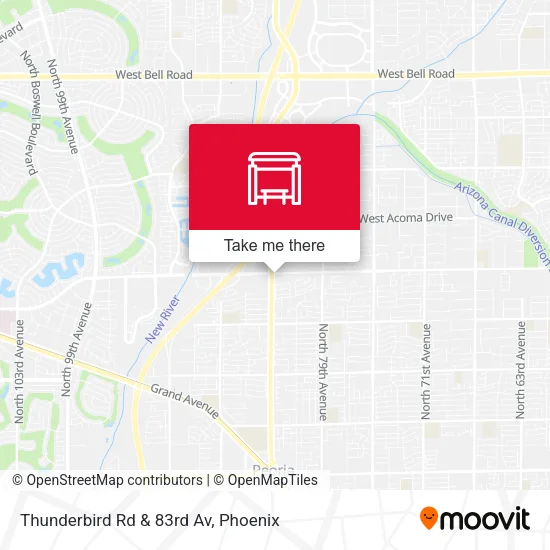 Mapa de Thunderbird Rd & 83rd Av