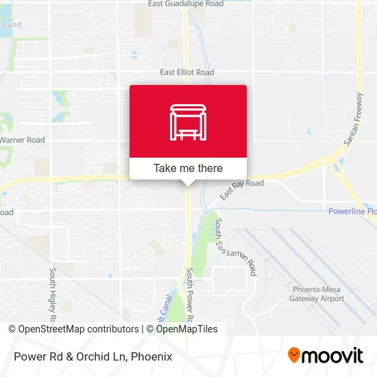 Power Rd & Orchid Ln map