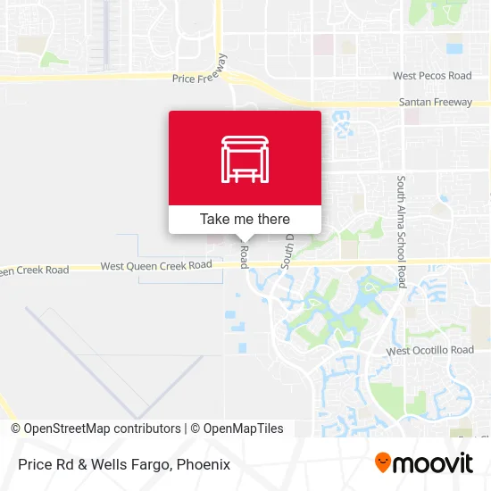 Price Rd & Wells Fargo map