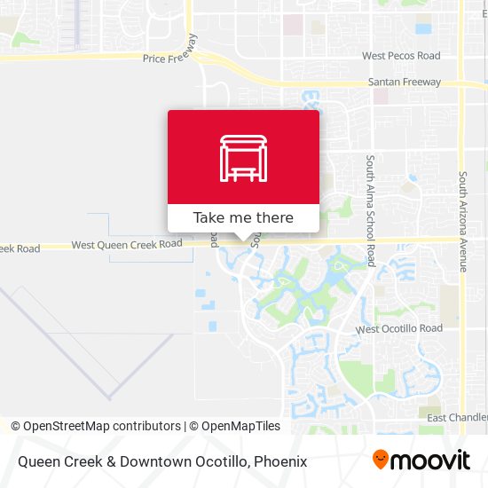 Queen Creek & Downtown Ocotillo map