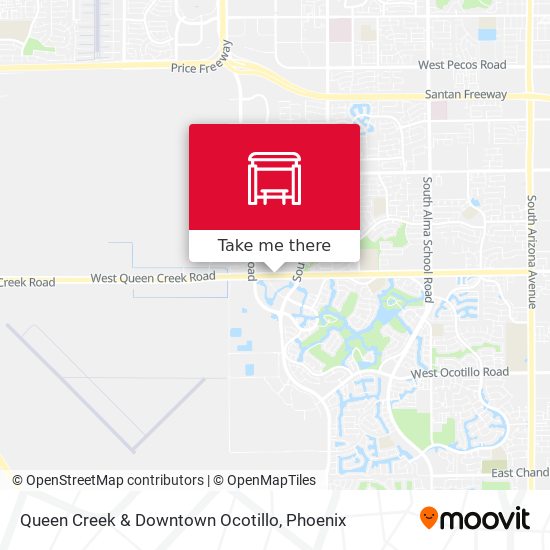 Queen Creek & Downtown Ocotillo map
