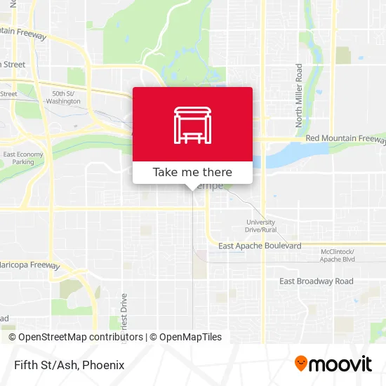 Fifth St/Ash map
