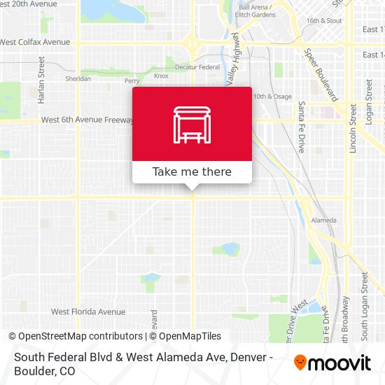 South Federal Blvd & West Alameda Ave map