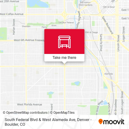 Mapa de South Federal Blvd & West Alameda Ave