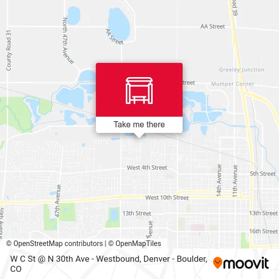 W C St @ N 30th Ave - Westbound map