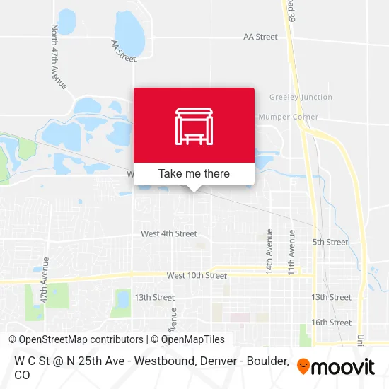 W C St @ N 25th Ave - Westbound map