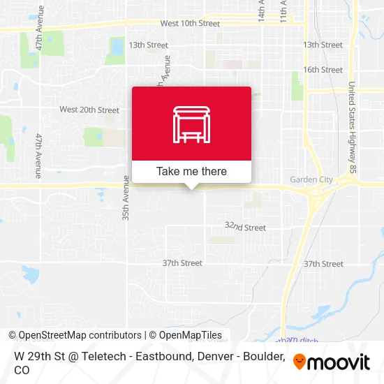 Mapa de W 29th St @ Teletech - Eastbound