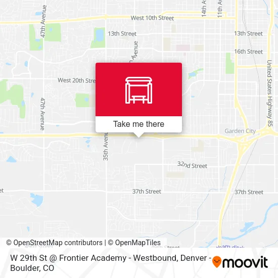 W 29th St @ Frontier Academy - Westbound map