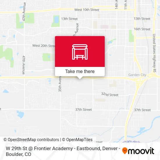 W 29th St @ Frontier Academy - Eastbound map