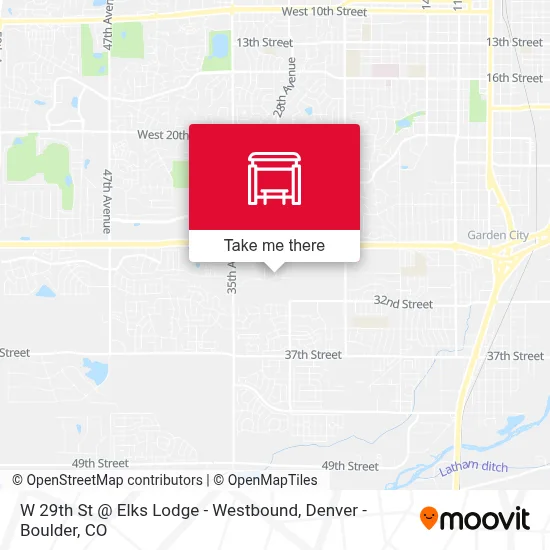 W 29th St @ Elks Lodge - Westbound map