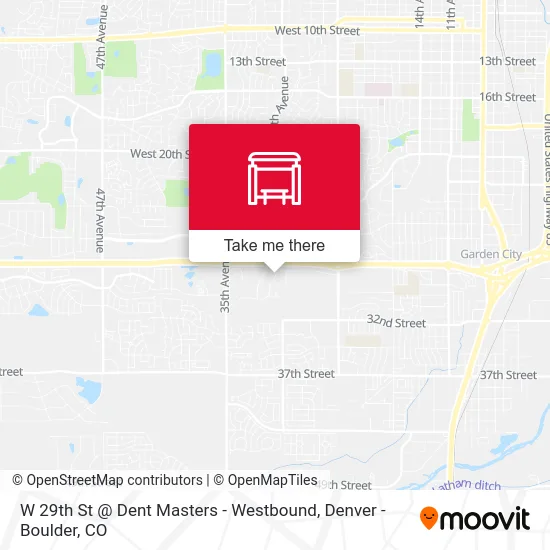 W 29th St @ Dent Masters - Westbound map