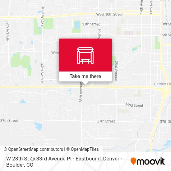 W 28th St @ 33rd Avenue Pl - Eastbound map