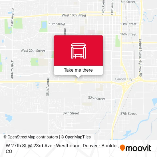 Mapa de W 27th St @ 23rd Ave - Westbound