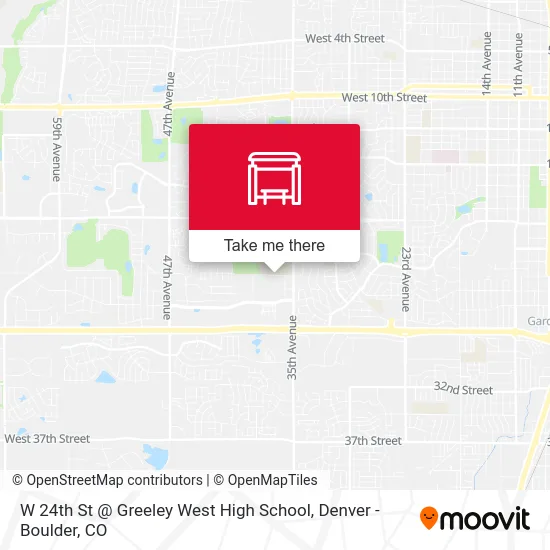 W 24th St @ Greeley West High School map