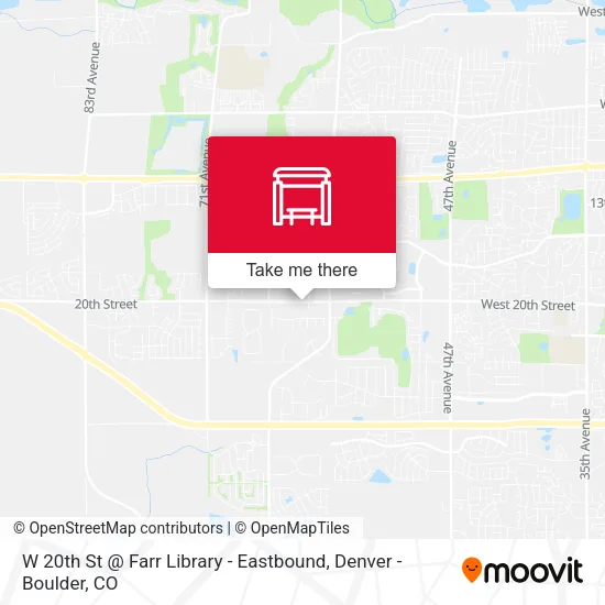 W 20th St @ Farr Library - Eastbound map