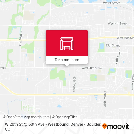 W 20th St @ 50th Ave - Westbound map