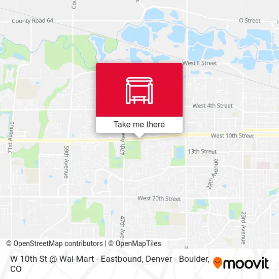 W 10th St @ Wal-Mart - Eastbound map