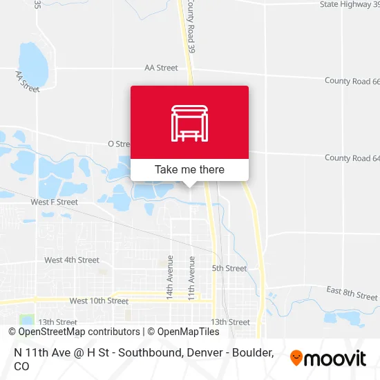 N 11th Ave @ H St - Southbound map