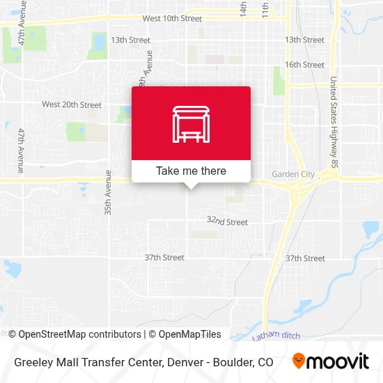 Greeley Mall Transfer Center map