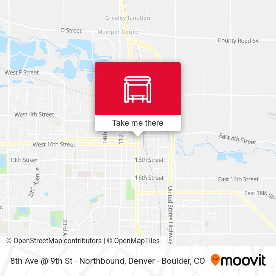 8th Ave @ 9th St - Northbound map