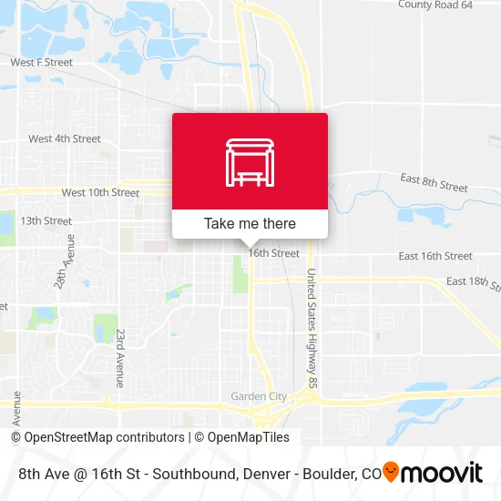 8th Ave @ 16th St - Southbound map