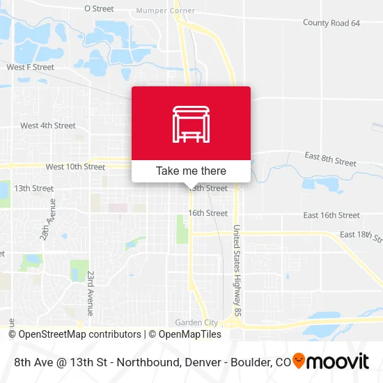 8th Ave @ 13th St - Northbound map