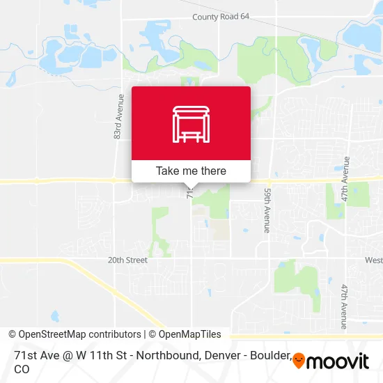 71st Ave @ W 11th St - Northbound map