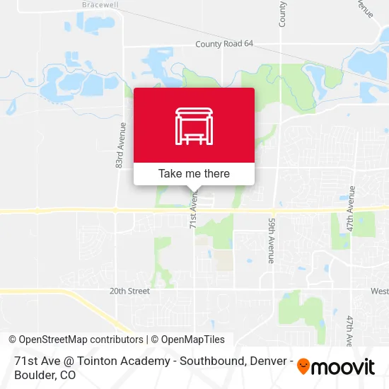 71st Ave @ Tointon Academy - Southbound map