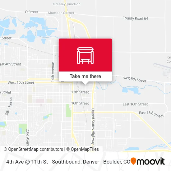 4th Ave @ 11th St - Southbound map