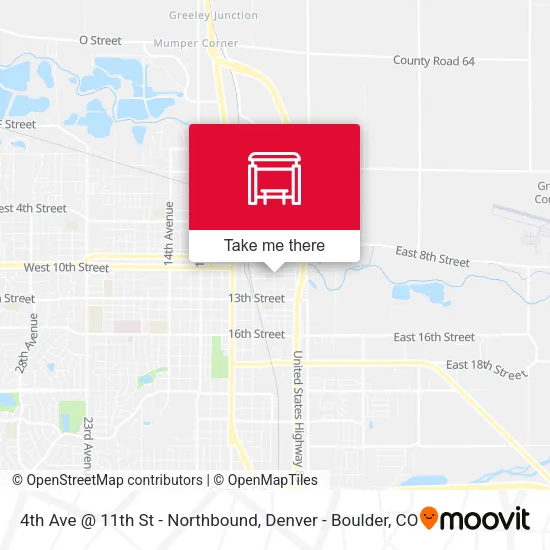 4th Ave @ 11th St - Northbound map