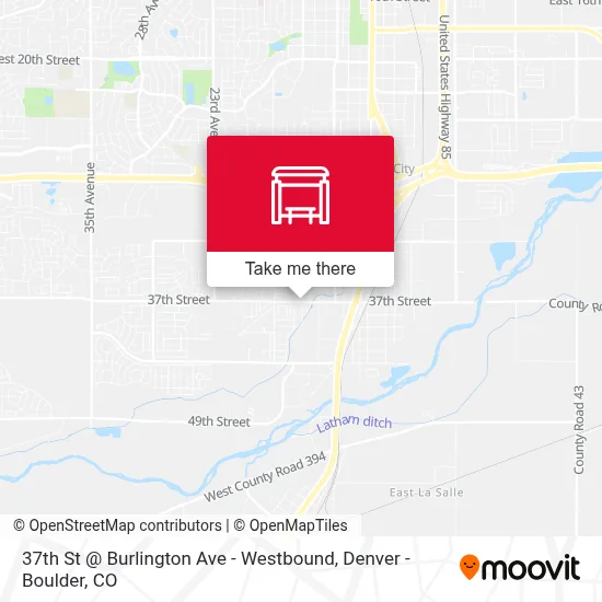37th St @ Burlington Ave - Westbound map