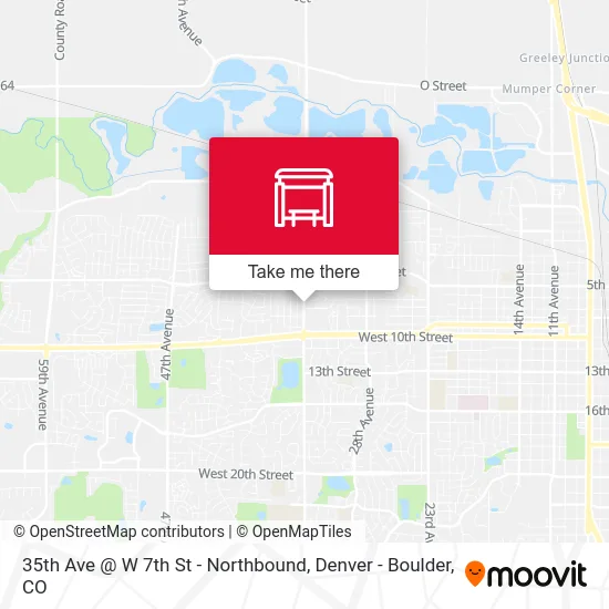 35th Ave @ W 7th St - Northbound map