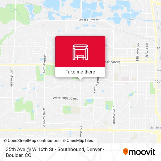35th Ave @ W 16th St - Southbound map