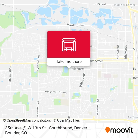 35th Ave @ W 13th St - Southbound map