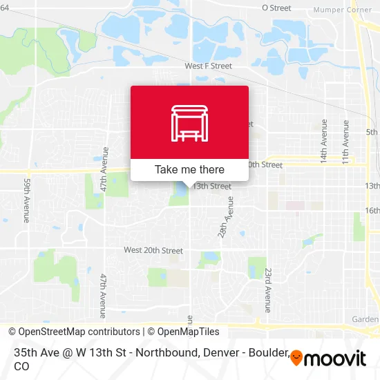 35th Ave @ W 13th St - Northbound map