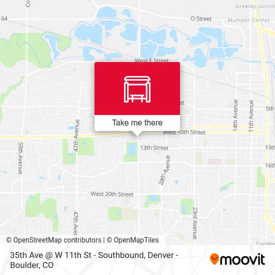35th Ave @ W 11th St - Southbound map
