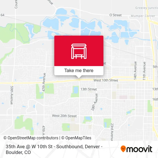 35th Ave @ W 10th St - Southbound map