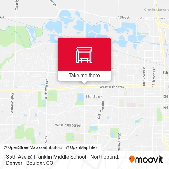 35th Ave @ Franklin Middle School - Northbound map