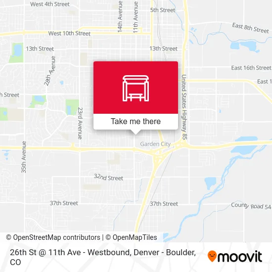 26th St @ 11th Ave - Westbound map