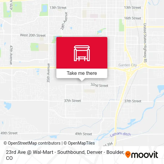 Mapa de 23rd Ave @ Wal-Mart - Southbound