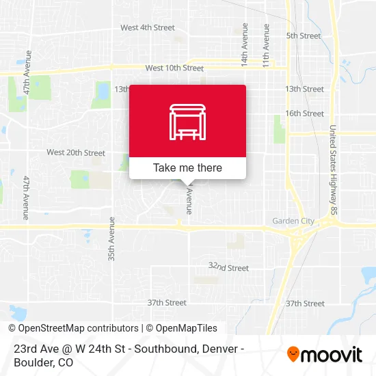 Mapa de 23rd Ave @ W 24th St - Southbound