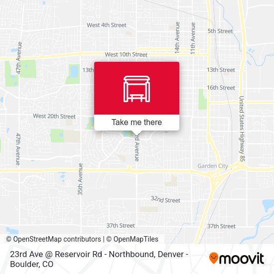 23rd Ave @ Reservoir Rd - Northbound map