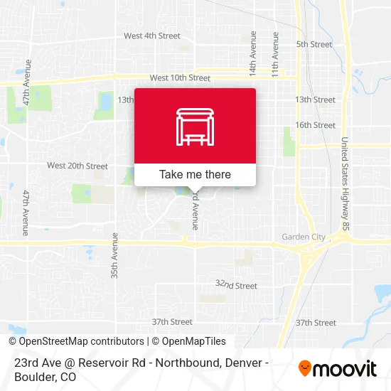 Mapa de 23rd Ave @ Reservoir Rd - Northbound