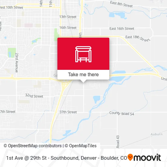 1st Ave @ 29th St - Southbound map